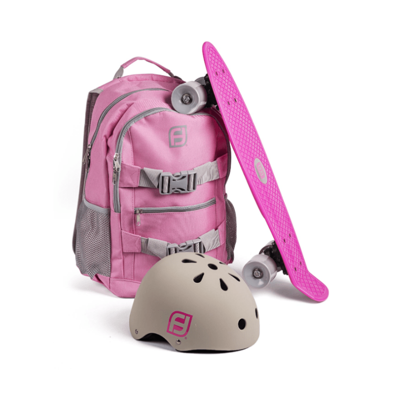 Rygsk Med Skateboard, Pink - Skateboard - Legekammeraten.dk