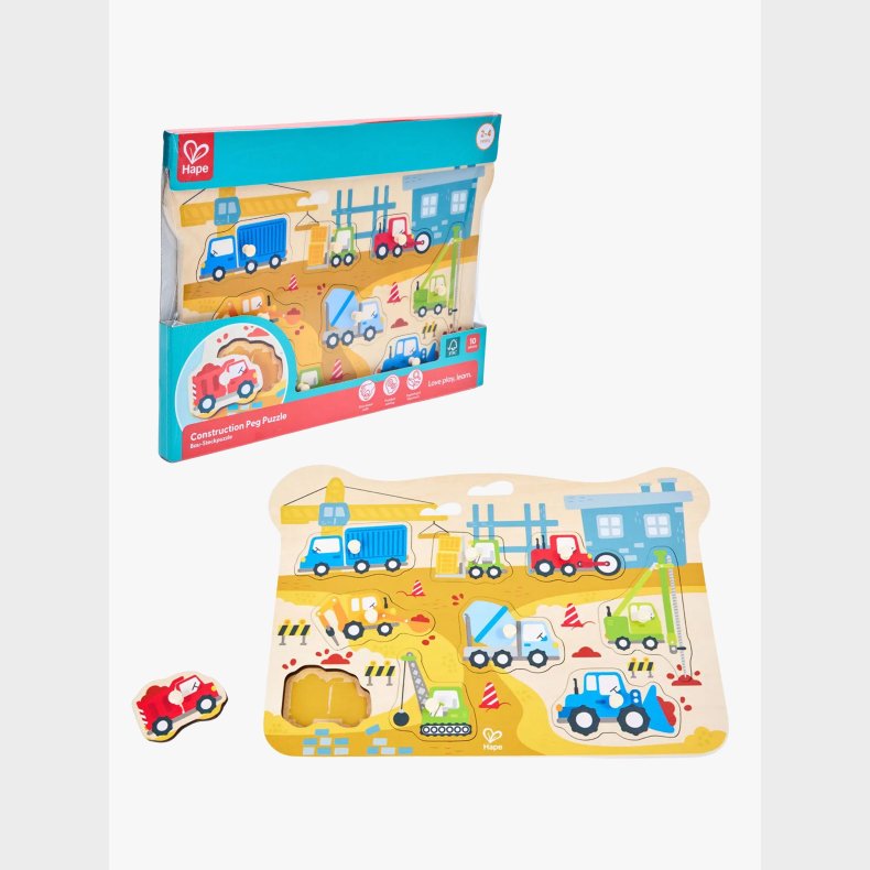 Hape Knoppuslespil Byggek�ret�j 10 Brikker