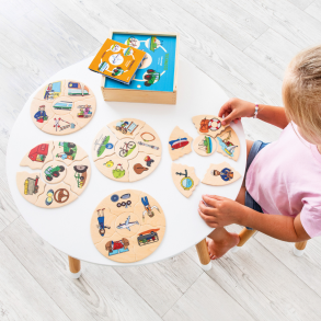 Beleduc | Puslespil i ske - Transportmidler, 5 stk