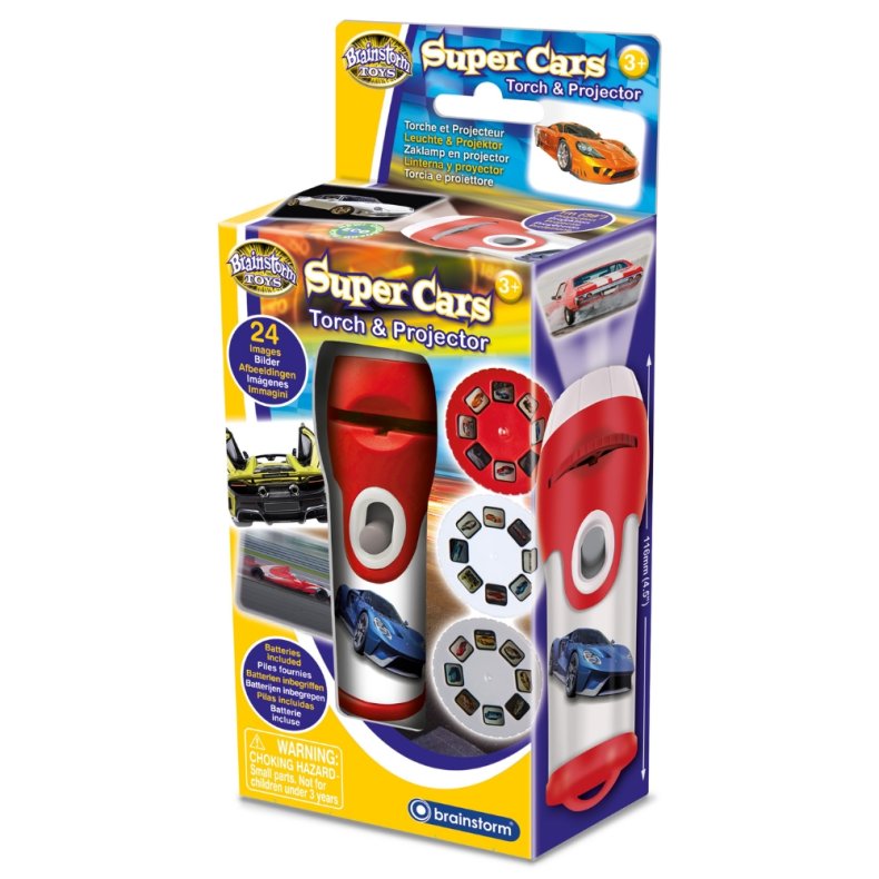 Brainstorm | Lommelygte med dias - Seje biler