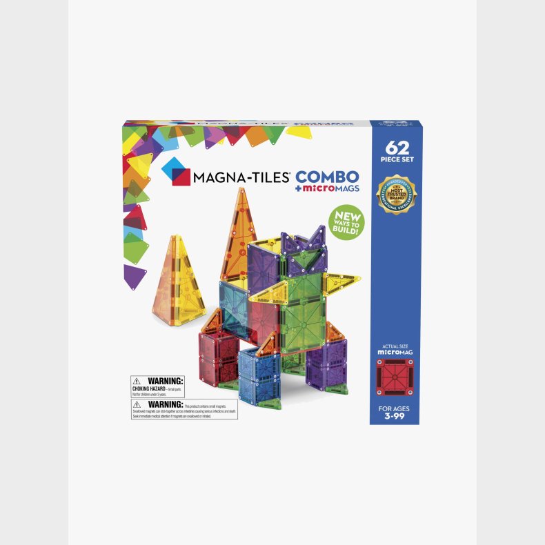 MAGNA-TILES MicroMAGS Combo Bygges�t 62 Dele