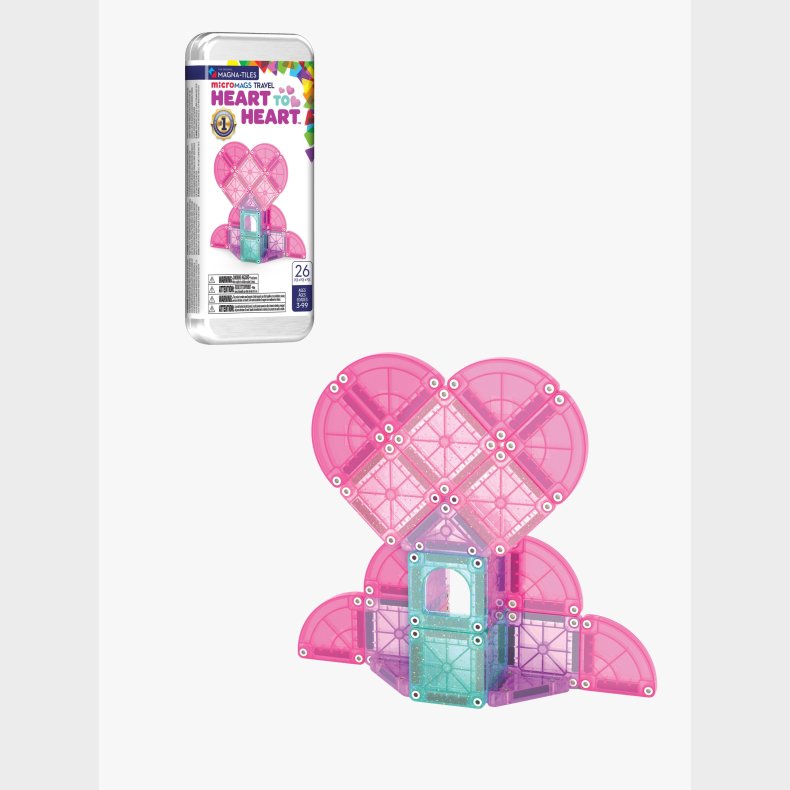 MAGNA-TILES MicroMAGS Rejses�t Heart to Heart 26 Dele