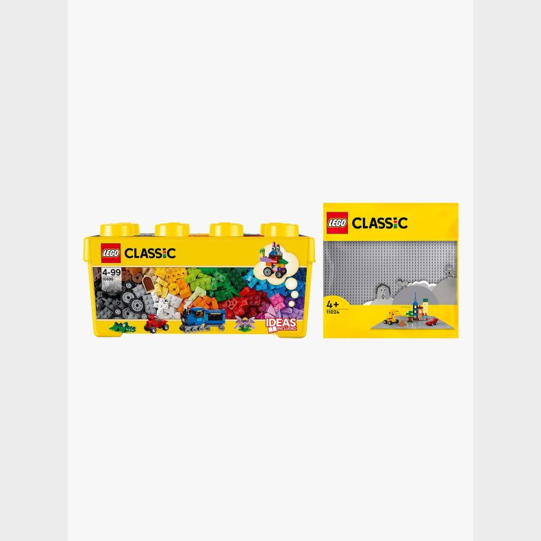 LEGO Classic 10696 Kreativt byggeri medium inkl. 11024 Gr� byggeplade