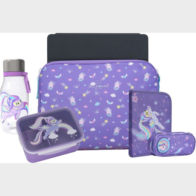 Beckmann Computertaske, Penalhus, Flaske &  Madkasse, Super Pony