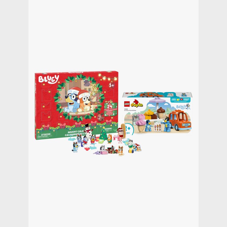Bluey Julekalender &  LEGO DUPLO Bluey 10458 Is-udflugt med Bluey