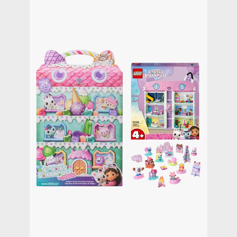 Gabby's Dollhouse Julekalender &  LEGO Gabby's Dollhouse 10788 Gabbys Dukkehus