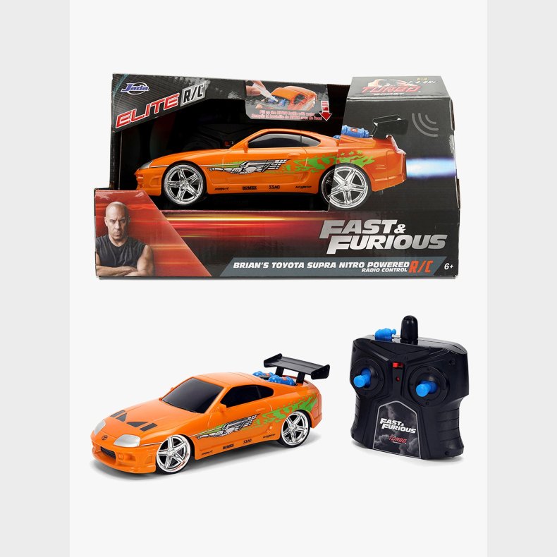 Fast &  Furious 1995 Brian's Toyota Supra Nitro Powered Vapor Bil 1:24