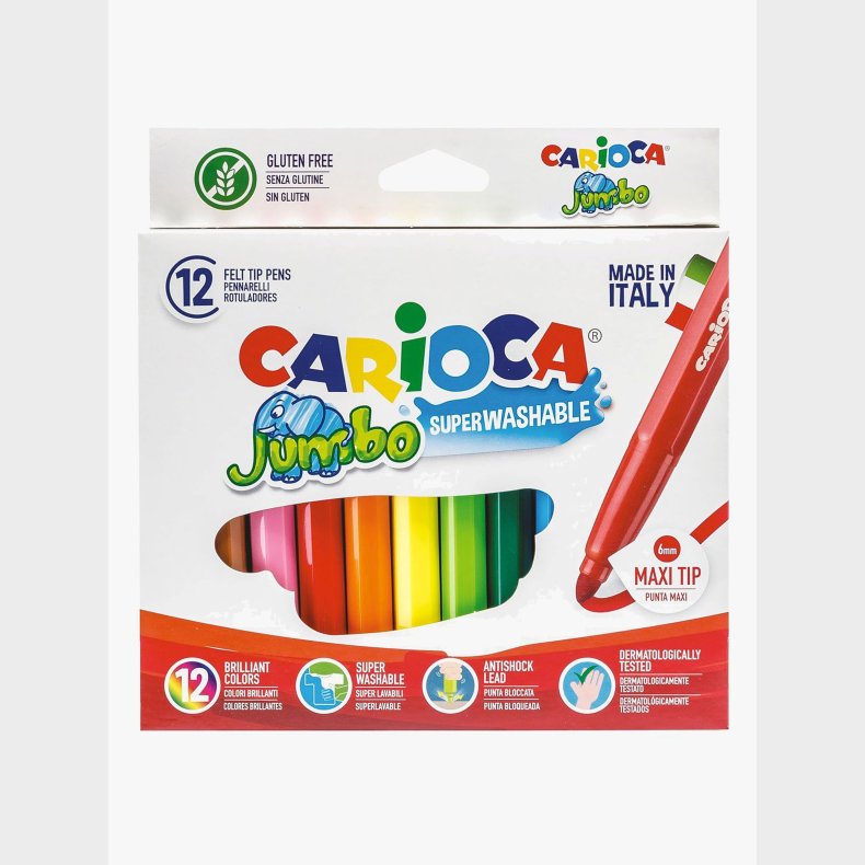 Carioca Jumbofiberpen Superwashable 12-pak