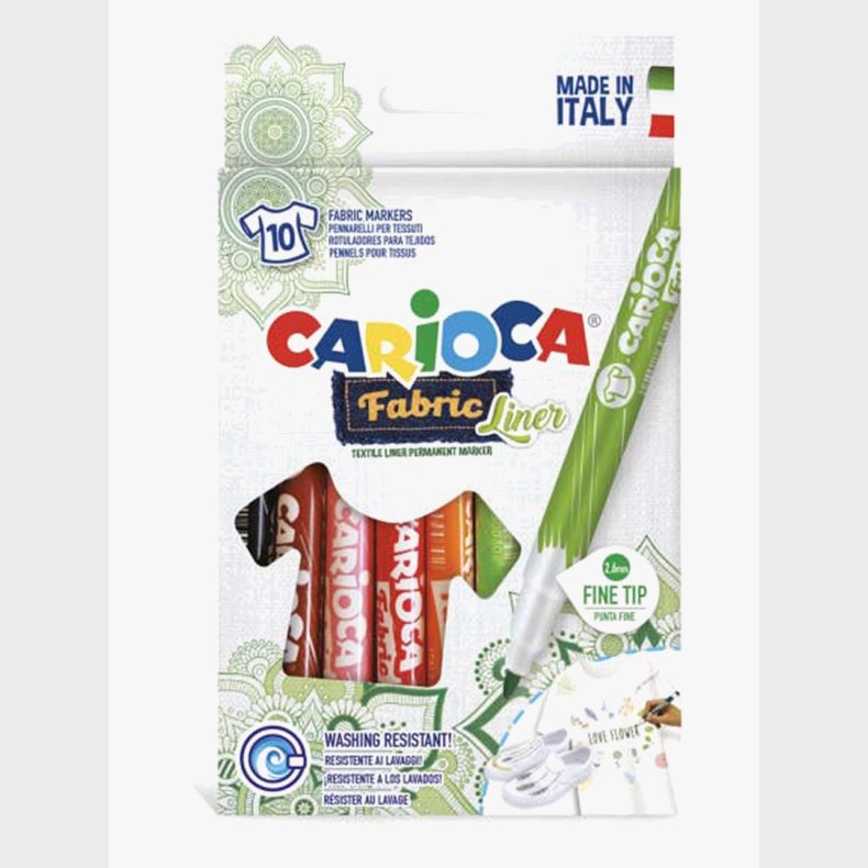 Carioca Tekstiltusser 10 Stk.