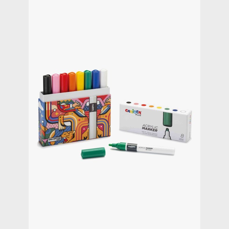 Carioca Plus Akryltusser 8-pak