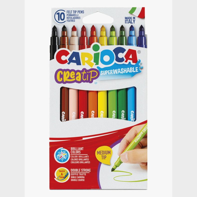 Carioca Fiberpenne Creatip 10-pak