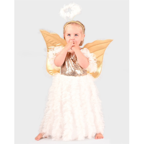 Den Goda Fen | Englekjole inkl. vinger & glorie - Flere str. 4-6 r