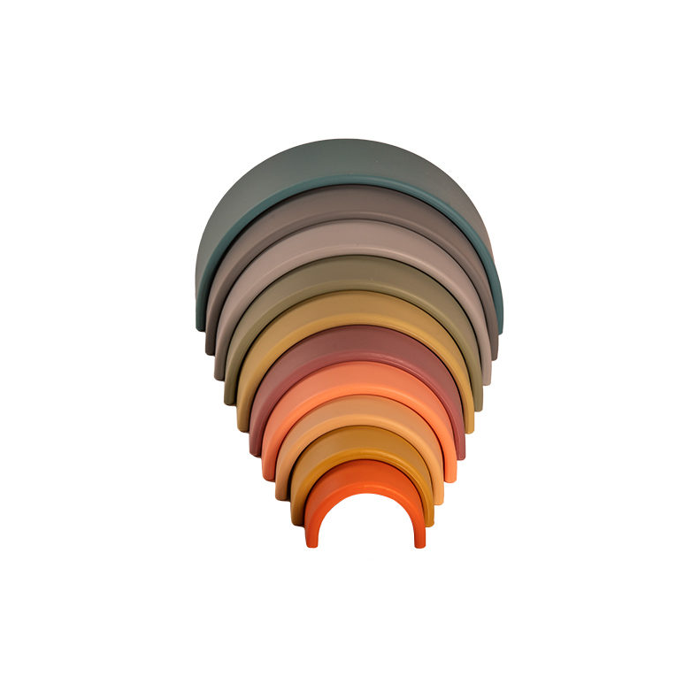 Dna | Regnbue i silikone - Natur, 10 dele