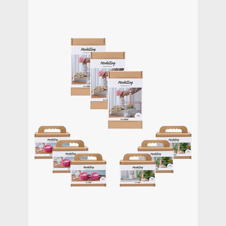 Creativ Company DIY-s�t Modellervoks Introduktionspakke 9-pak
