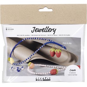 Creativ Company | Smykkekit mini - Rocaiperler og frugtvedhng