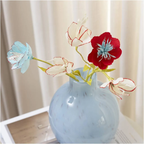 Creativ Company | Crepepapir mini - Blomster med farvemagi, 5 stk