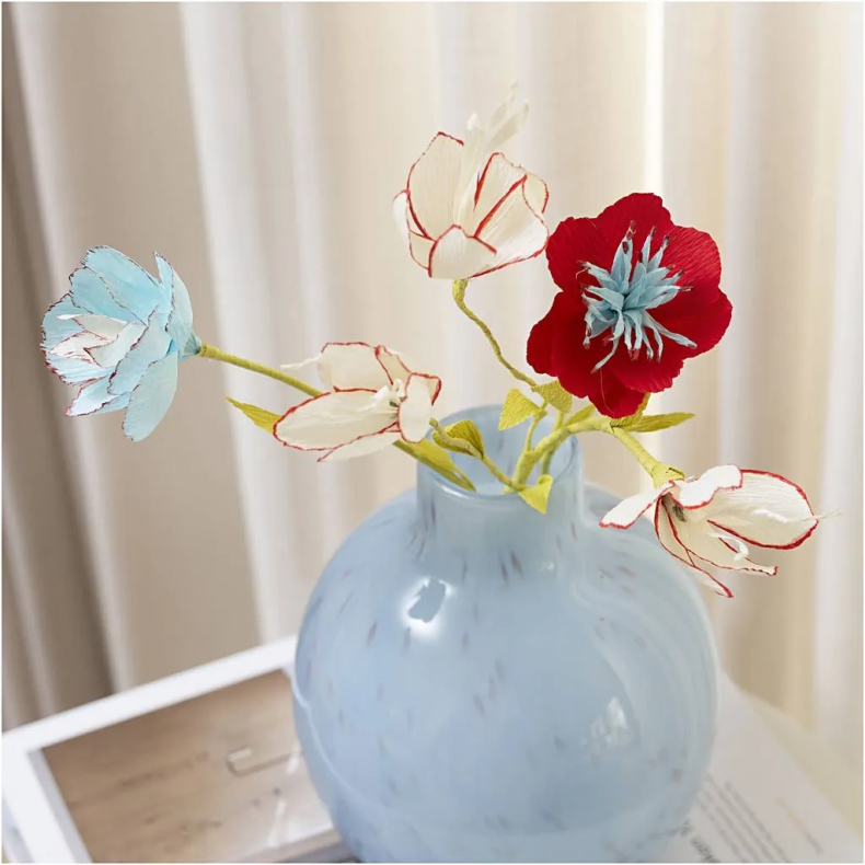 Creativ Company | Crepepapir mini - Blomster med farvemagi, 5 stk