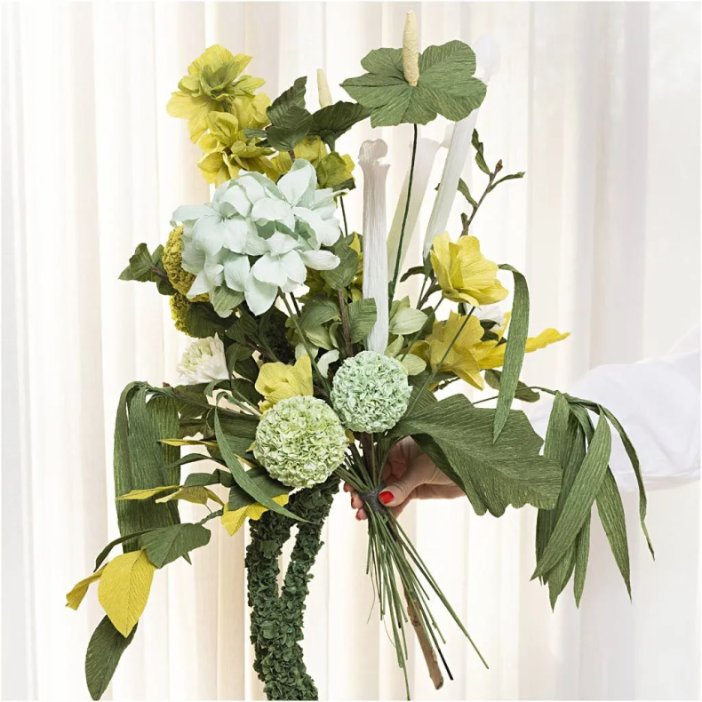 Creativ Company | Crepepapir - Lav en grn forrsbuket