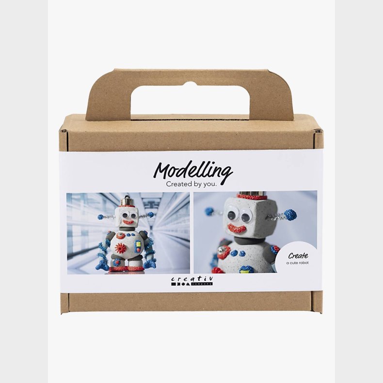 Creativ Company Kreas�t Mini Modellervoks Robot, Bl�/gr�/r�d