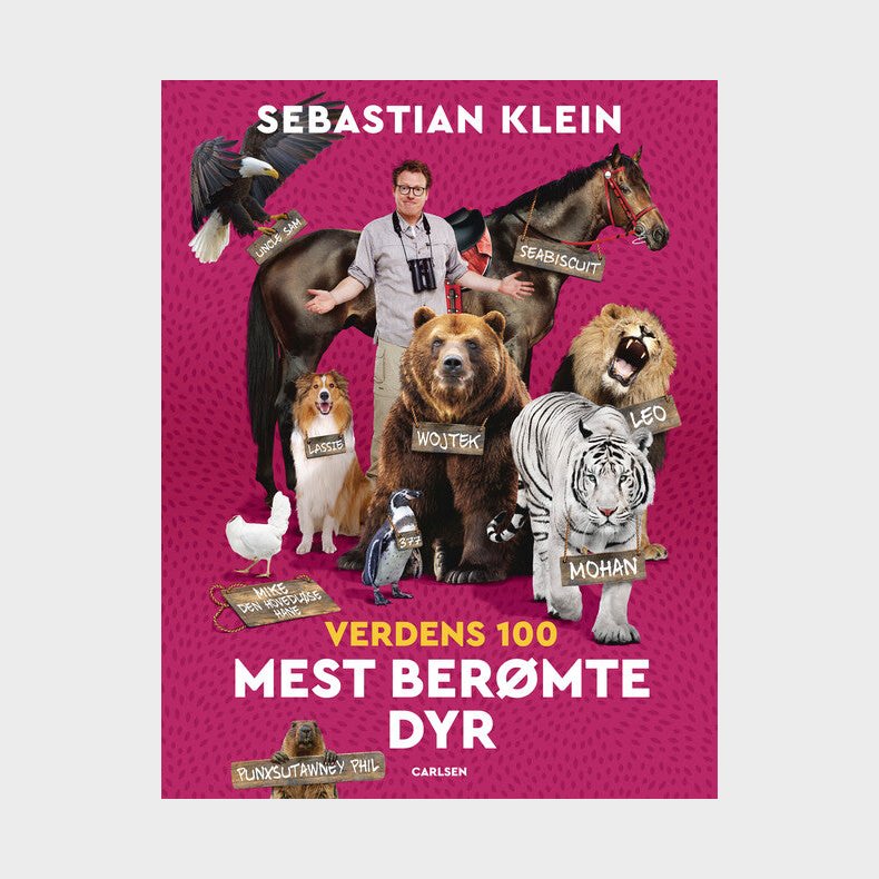 Verdens 100 Mest Ber�mte Dyr, Forlaget Carlsen - B�rnebog - Legekammeraten.dk