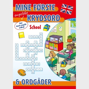 Forlaget Bolden | Mine frste engelske krydsord & ordgder: School