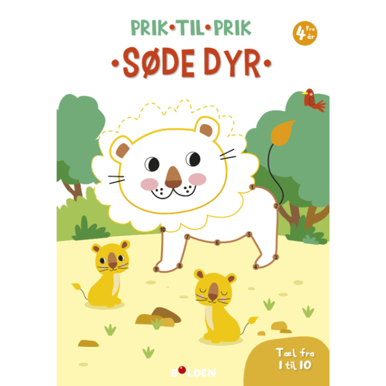 Aktivitetsbog, Prik Til Prik Bog 1-10 Sde Dyr - Legekammeraten.dk