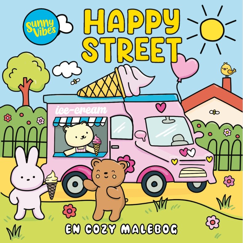 Forlaget Tukan | Sunny Vibes malebog - Happy Street