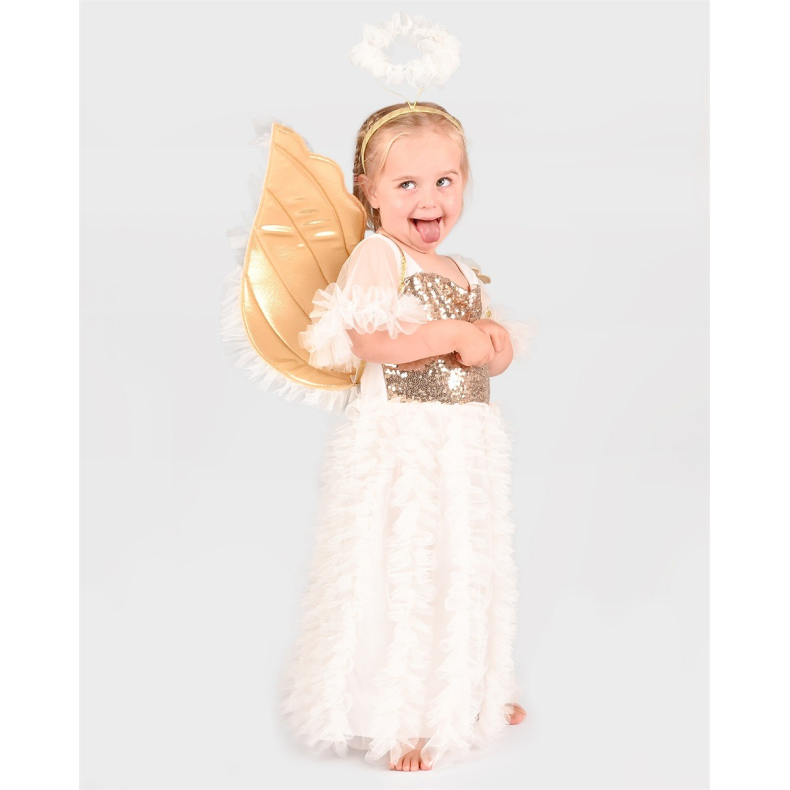 Den Goda Fen | Englekjole inkl. vinger & glorie - Flere str. 2-4 r