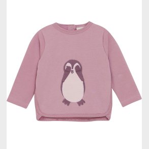 Minymo Sweatshirt - Dawn Pink m. Pingvin