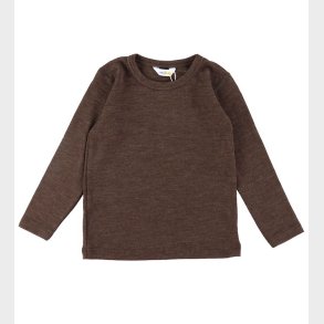 Joha Bluse - Uld - Mrk Brun