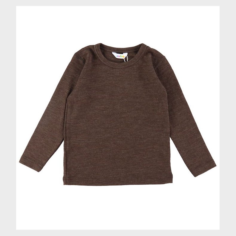 Joha Bluse - Uld - Mrk Brun