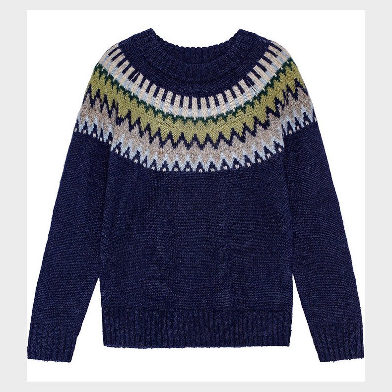 Molo Bluse - Strik - Uld/Akryl - Bae - Blue Calm