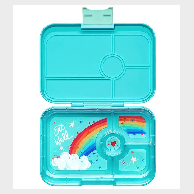 Yumbox Madkasse m. 4 Rum - Bento Tapas - Antibes Blue - Rainbow