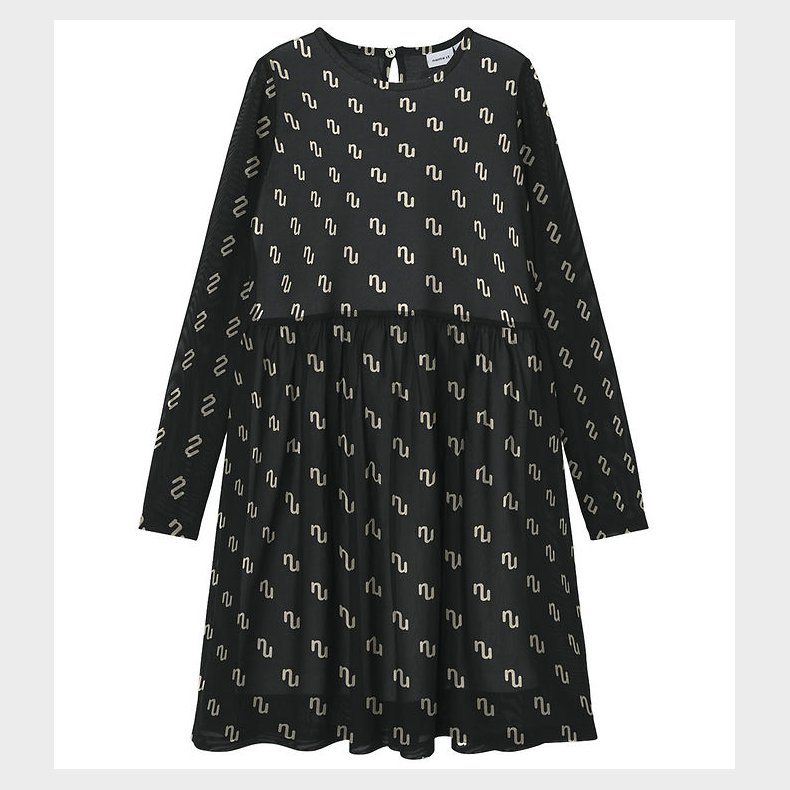 Name It Kjole - NkfNokao - Sort m. Mnster