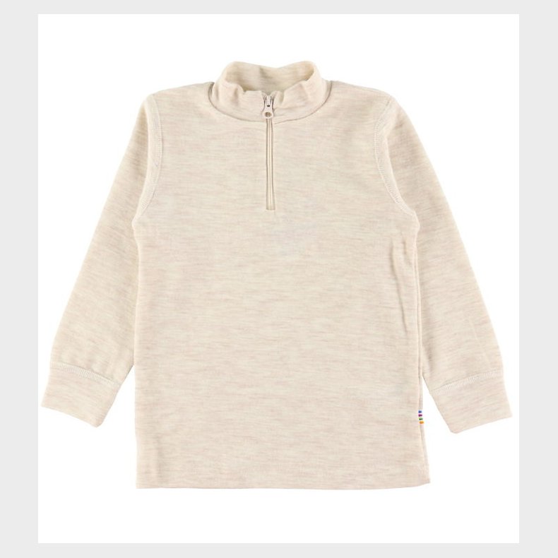 Joha Bluse - Uld - Zipper - Creme