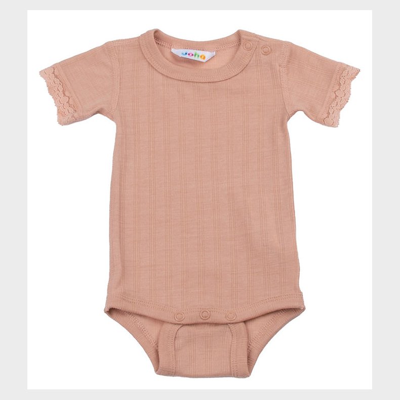 Joha Body k/ - Uld/Silke - Fersken