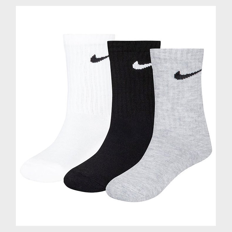 Nike Strmper - Cushioned - 3-Pak - Hvid/Sort/Gr