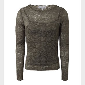 Hound Bluse - Lace Top - Army Green