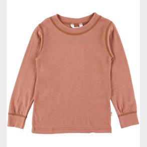 Joha Bluse - Uld - R�d/Brun