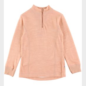 Joha Bluse - Uld/Bambus - Zipper - Fersken