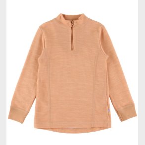 Joha Bluse - Uld/Bambus - Zipper - Fersken