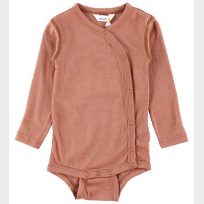 Joha Sl�-om Body l/� - Uld - R�d/Brun