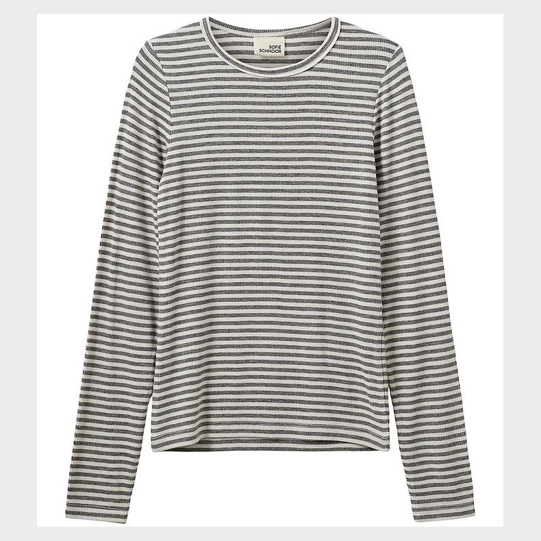 Sofie Schnoor Bluse - Rib - Petricia - Grey Striped