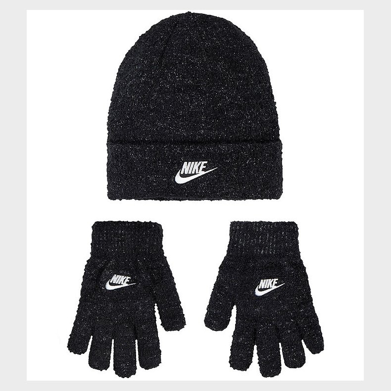 Nike Hue/Handsker - Strik - Sort m. Glimmer