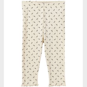 Sofie Schnoor Leggings - Naline - Antique White m. Print/Hulmns