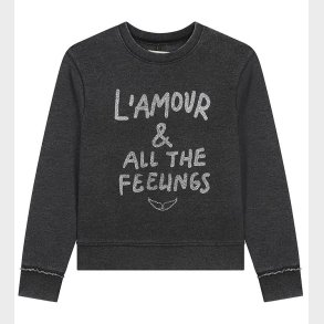 Zadig & Voltaire Sweatshirt - Sort/Slv m. Tekst