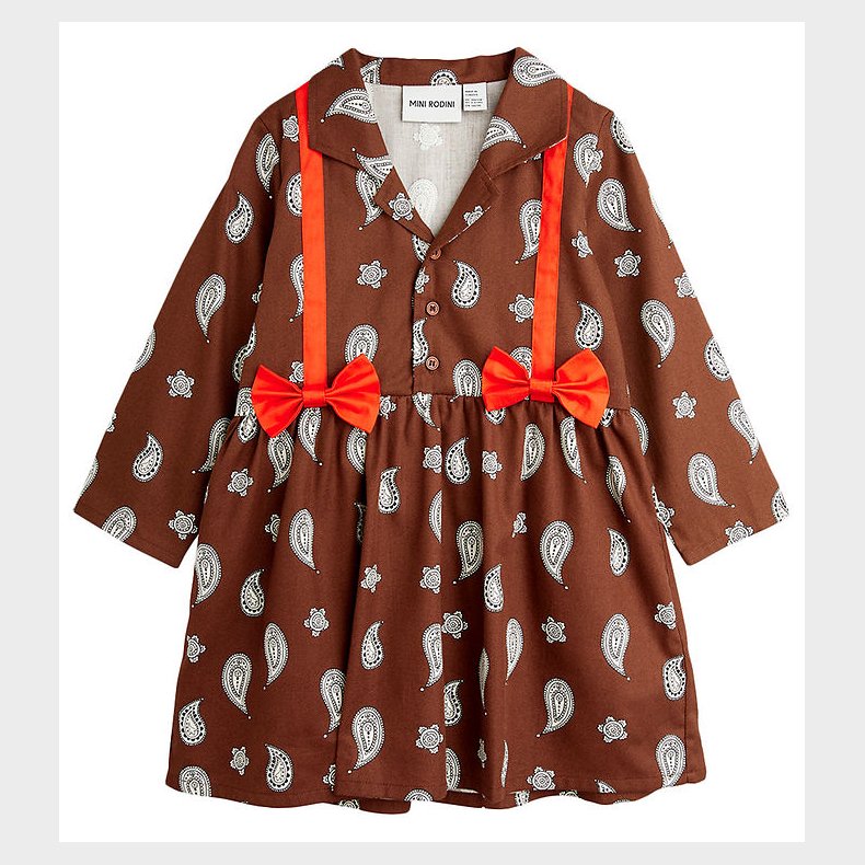 Mini Rodini Kjole - Paisley Aop - Brown