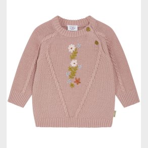 Hust and Claire Bluse - Strik - Panya - Dusty Rose m. Blomster