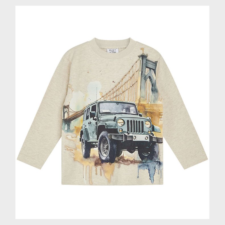 Hust and Claire Bluse - Anton - Wheat Melange m. Jeep