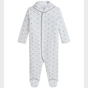 Polo Ralph Lauren Natdagt - Hvid/Blstribet m. Dyr